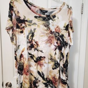 Vera Wang XL Floral Summer Top with side ties